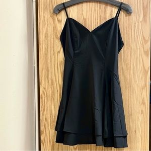 Women’s Black Layered Sweetheart Minidress
